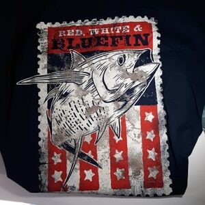 Saddlebred large patriotic Fishing Angler